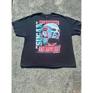 UFC Sean O'Malley Sugar Bantamweight Champion T Shirt Mens 4XL Black MMA Graph